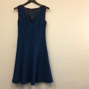 T Tahari Teal Scuba Dress